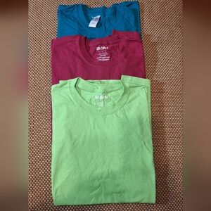 Gildan Short Sleeve T-Shirt Bundle - Teal Green, Burgundy Red, & Lime Green